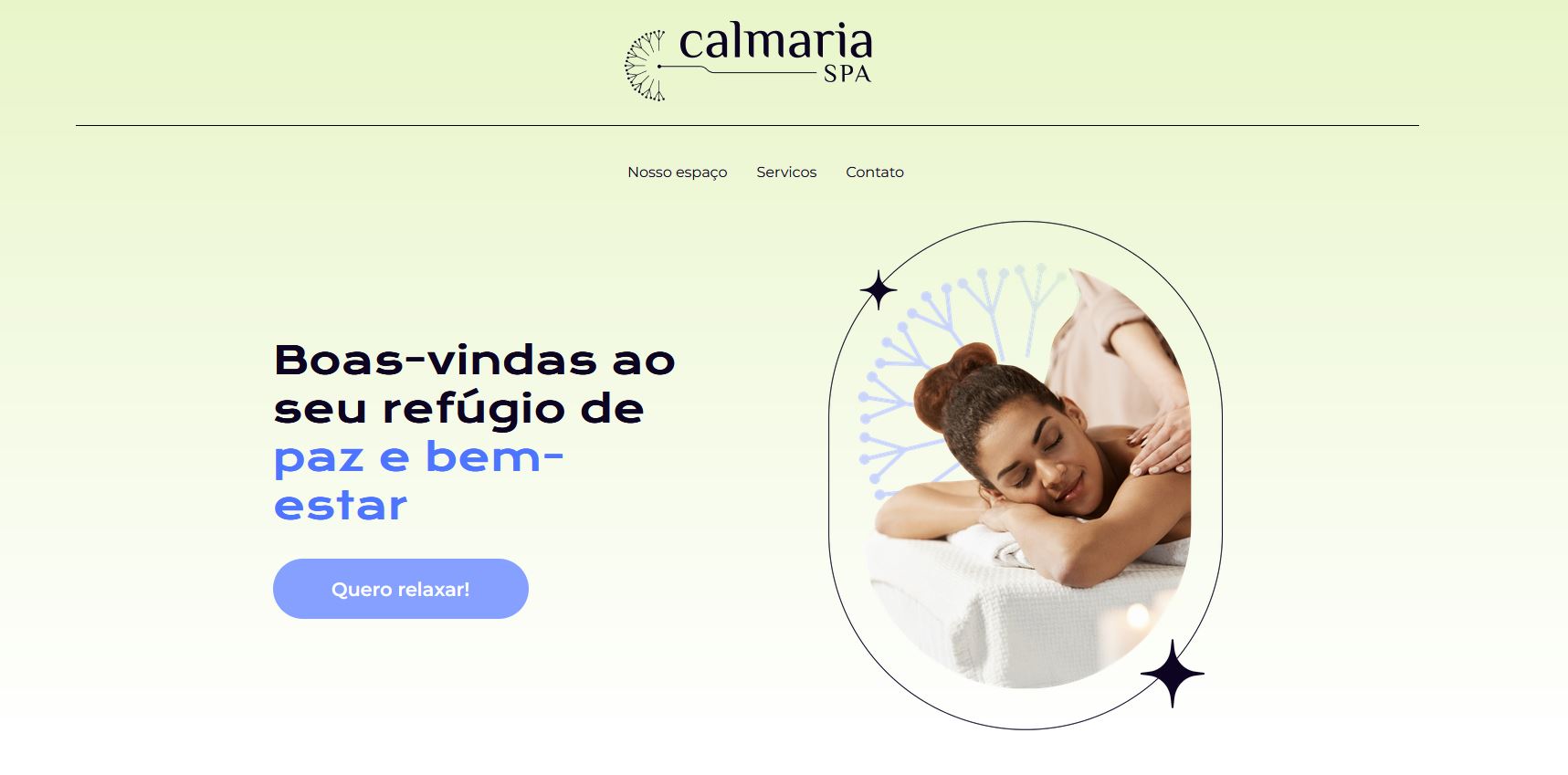 Calmaria Spa Landing Page